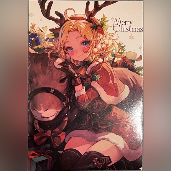 2 pcs Antique Postcard Cards Blank Christmas Greetings for Friends Relat… - Picture 2 of 3